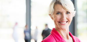 Smiling older businesswoman