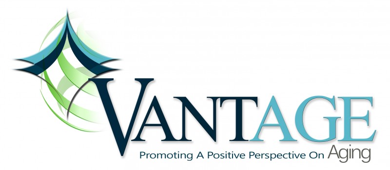 VANTAGE Aging promoting a positive perspective on Aging logo