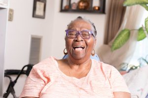 Smiling older African American woman
