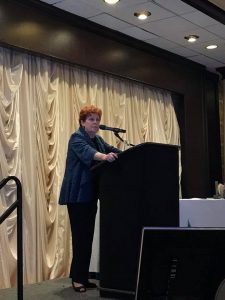 Summit County Executive Ilene Shapiro accepting a SOAR Award