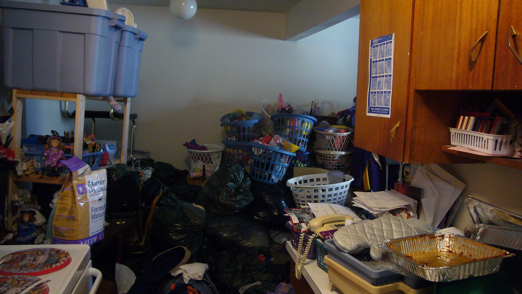 The kitchen of a hoarder