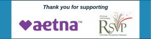 RSVP thank you banner for Aetna